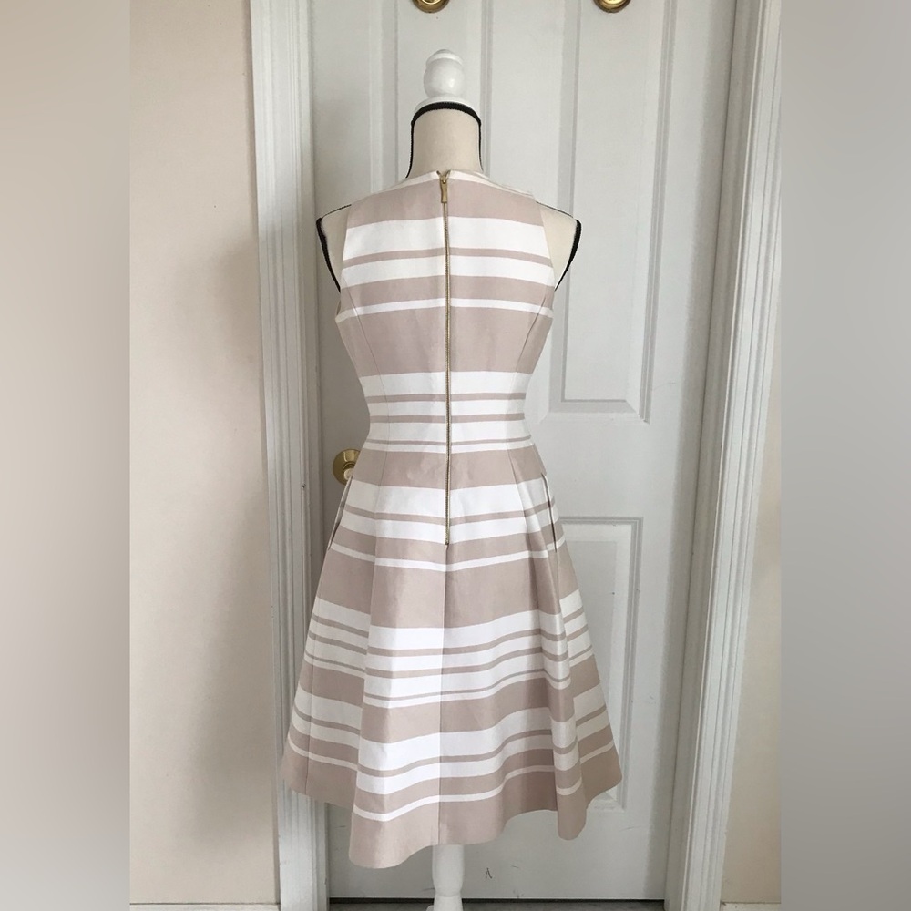 Kate Spade Beige and White Striped Dress - Picture 3 of 5